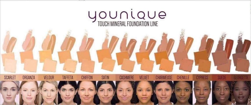 Younique Touch Liquid Foundation All Colors On Models